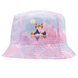 Cool Geometric SciFi Wilderness Tie-Dyed Bucket Hat