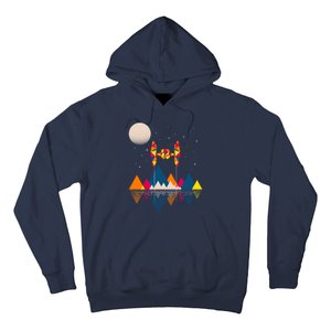 Cool Geometric SciFi Wilderness Hoodie