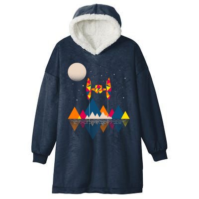 Cool Geometric SciFi Wilderness Hooded Wearable Blanket