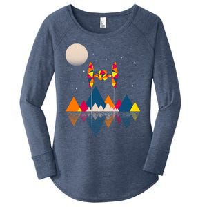 Cool Geometric SciFi Wilderness Women's Perfect Tri Tunic Long Sleeve Shirt