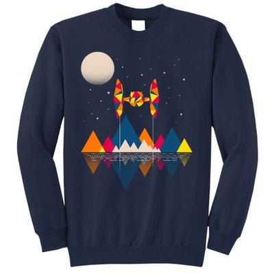 Cool Geometric SciFi Wilderness Tall Sweatshirt