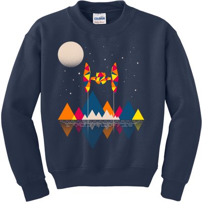 Cool Geometric SciFi Wilderness Kids Sweatshirt