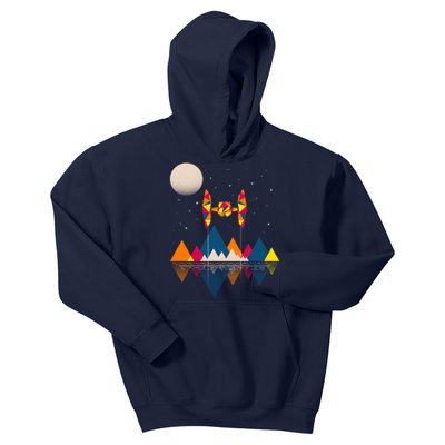 Cool Geometric SciFi Wilderness Kids Hoodie