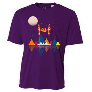 Cool Geometric SciFi Wilderness Cooling Performance Crew T-Shirt