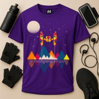Cool Geometric SciFi Wilderness Performance Shirt