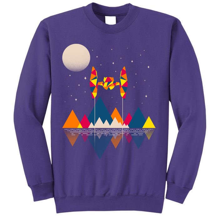 Cool Geometric SciFi Wilderness Sweatshirt