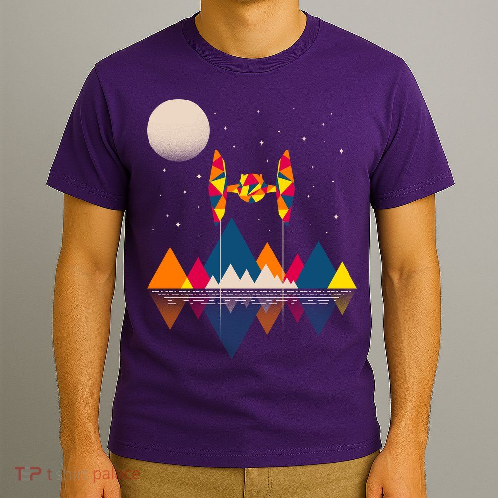 Cool Geometric SciFi Wilderness T-Shirt