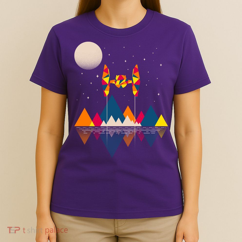 Cool Geometric SciFi Wilderness T-Shirt