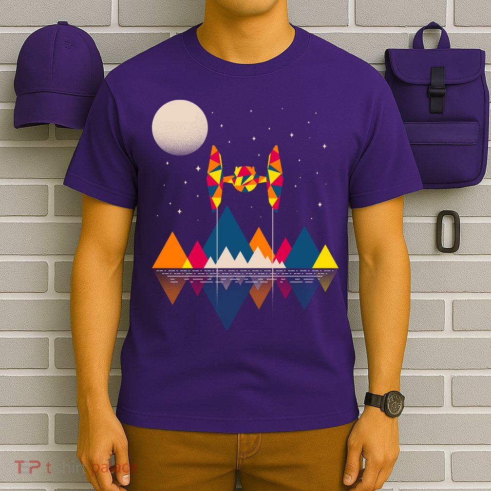Cool Geometric SciFi Wilderness T-Shirt
