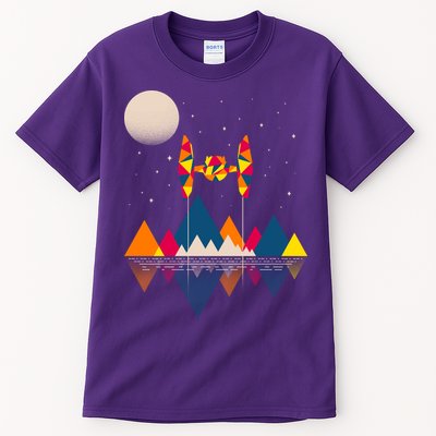 Cool Geometric SciFi Wilderness Tall T-Shirt