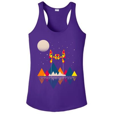 Cool Geometric SciFi Wilderness Ladies PosiCharge Competitor Racerback Tank
