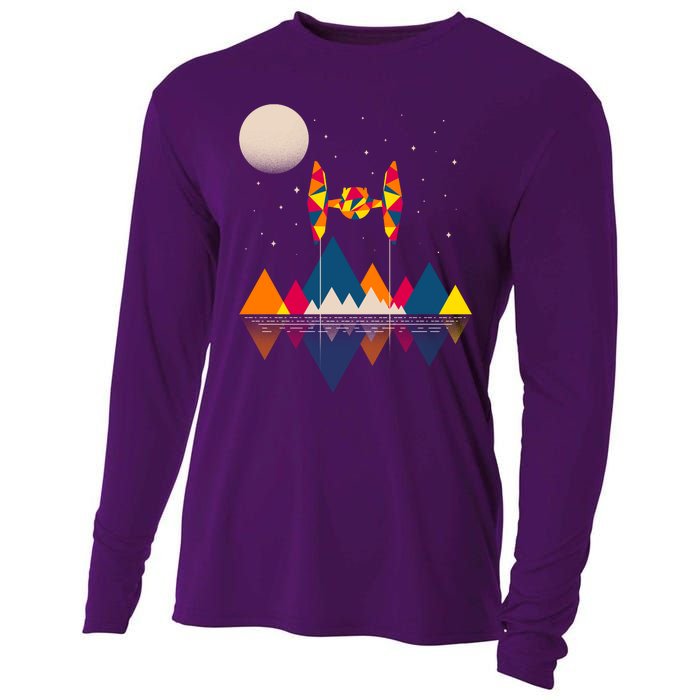 Cool Geometric SciFi Wilderness Cooling Performance Long Sleeve Crew