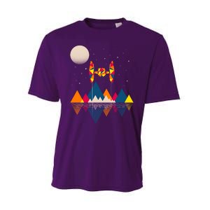 Cool Geometric SciFi Wilderness Performance Sprint T-Shirt