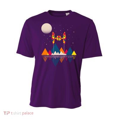 Cool Geometric SciFi Wilderness Youth Performance Sprint T-Shirt