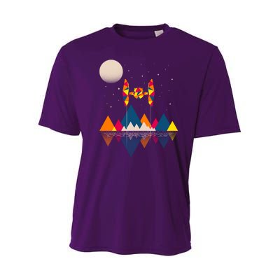 Cool Geometric SciFi Wilderness Youth Performance Sprint T-Shirt