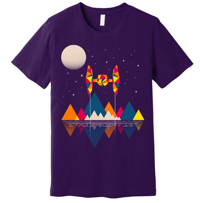 Cool Geometric SciFi Wilderness Premium T-Shirt