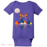 Cool Geometric SciFi Wilderness Baby Bodysuit