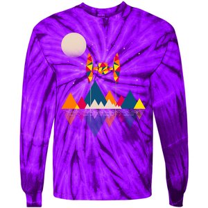 Cool Geometric SciFi Wilderness Tie-Dye Long Sleeve Shirt