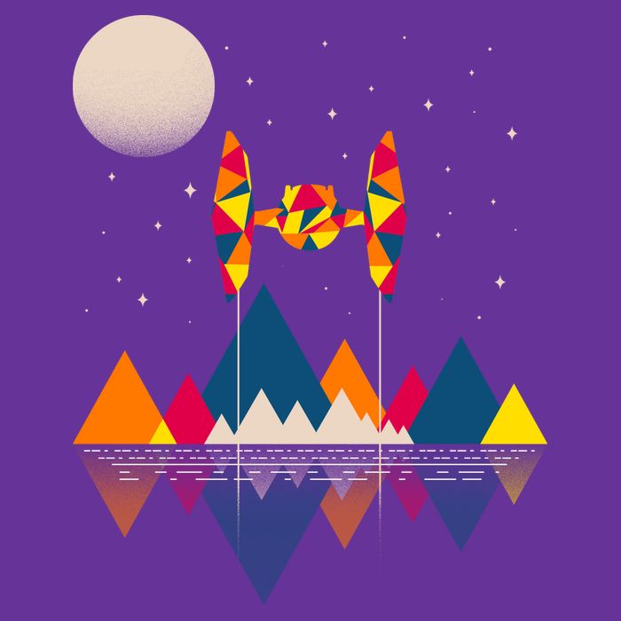 Cool Geometric SciFi Wilderness Women's V-Neck T-Shirt