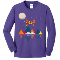 Cool Geometric SciFi Wilderness Kids Long Sleeve Shirt