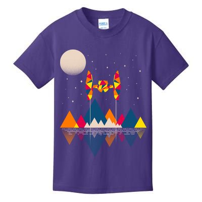Cool Geometric SciFi Wilderness Kids T-Shirt