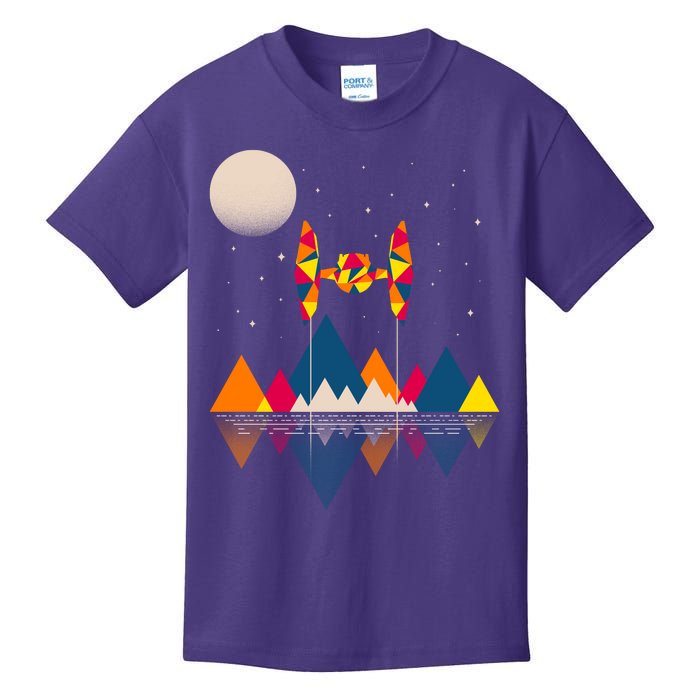 Cool Geometric SciFi Wilderness Kids T-Shirt