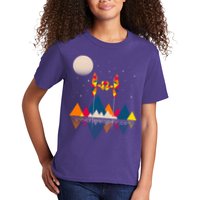 Cool Geometric SciFi Wilderness Kids T-Shirt