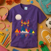 Cool Geometric SciFi Wilderness Kids T-Shirt