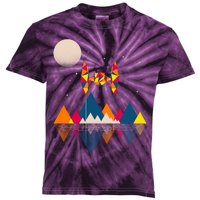 Cool Geometric SciFi Wilderness Kids Tie-Dye T-Shirt