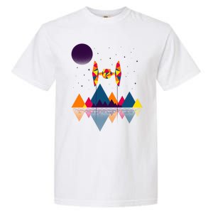 Cool Geometric SciFi Wilderness Garment-Dyed Heavyweight T-Shirt