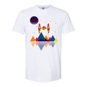 Cool Geometric SciFi Wilderness Softstyle CVC T-Shirt