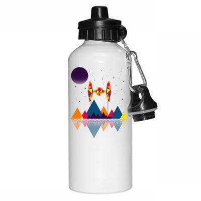 Cool Geometric SciFi Wilderness Aluminum Water Bottle 