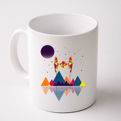 Cool Geometric SciFi Wilderness Coffee Mug