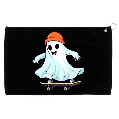 Cute Ghost Skateboard Skateboarding Retro Hippie Halloween Great Gift Grommeted Golf Towel