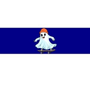 Cute Ghost Skateboard Skateboarding Retro Hippie Halloween Great Gift Bumper Sticker