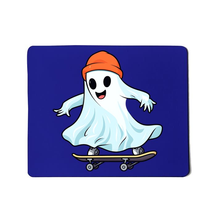 Cute Ghost Skateboard Skateboarding Retro Hippie Halloween Great Gift Mousepad