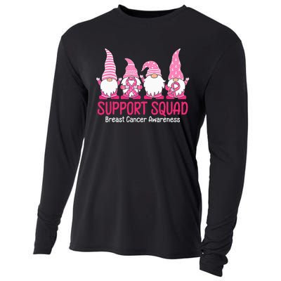 cute gnome support squad breast cancer awareness Cooling Performance Long Sleeve Crew