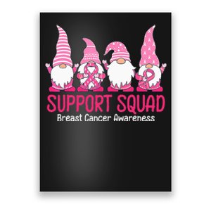 cute gnome support squad breast cancer awareness Poster