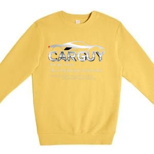 Car Guy Sport Car Fathers Day Car Mechanic Race Car Driver Gift Premium Crewneck Sweatshirt