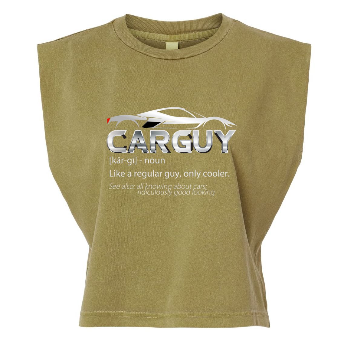 Car Guy Sport Car Fathers Day Car Mechanic Race Car Driver Gift Garment-Dyed Women's Muscle Tee