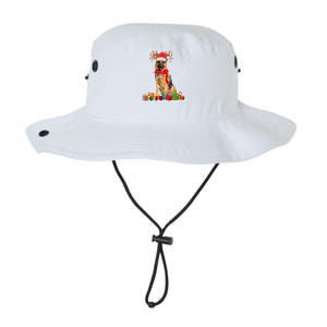 Cute Ger Shepherd Dog Christmas Lights Xmas Santa Hat Gift Legacy Cool Fit Booney Bucket Hat