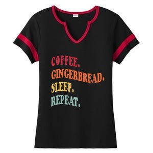 Coffee Gingerbread Sleep Christmas Baking Xmas Holiday Bake Ladies Halftime Notch Neck Tee