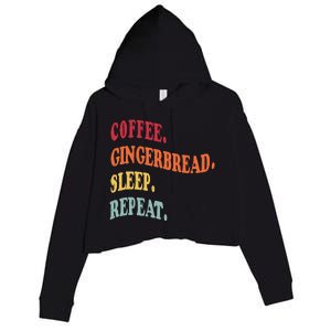 Coffee Gingerbread Sleep Christmas Baking Xmas Holiday Bake Crop Fleece Hoodie