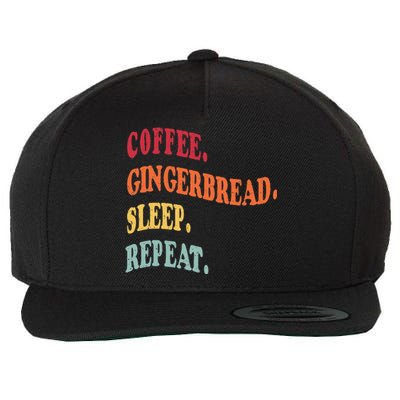 Coffee Gingerbread Sleep Christmas Baking Xmas Holiday Bake Wool Snapback Cap