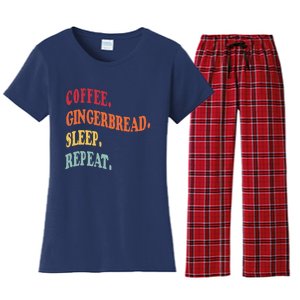 Coffee Gingerbread Sleep Christmas Baking Xmas Holiday Bake Women's Flannel Pajama Set