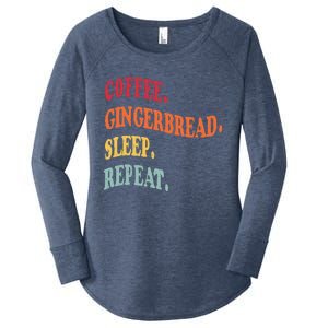 Coffee Gingerbread Sleep Christmas Baking Xmas Holiday Bake Women's Perfect Tri Tunic Long Sleeve Shirt