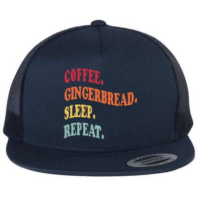 Coffee Gingerbread Sleep Christmas Baking Xmas Holiday Bake Flat Bill Trucker Hat