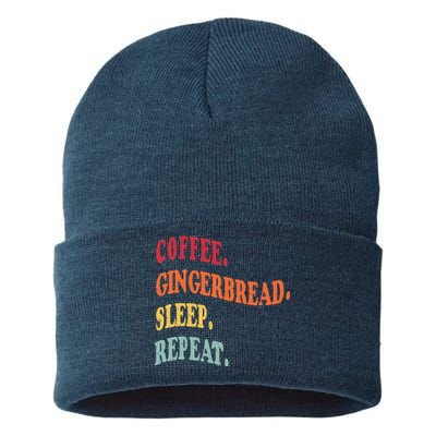 Coffee Gingerbread Sleep Christmas Baking Xmas Holiday Bake Sustainable Knit Beanie