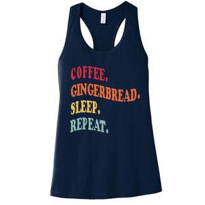 Coffee Gingerbread Sleep Christmas Baking Xmas Holiday Bake Women's Racerback Tank