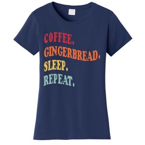 Coffee Gingerbread Sleep Christmas Baking Xmas Holiday Bake Women's T-Shirt